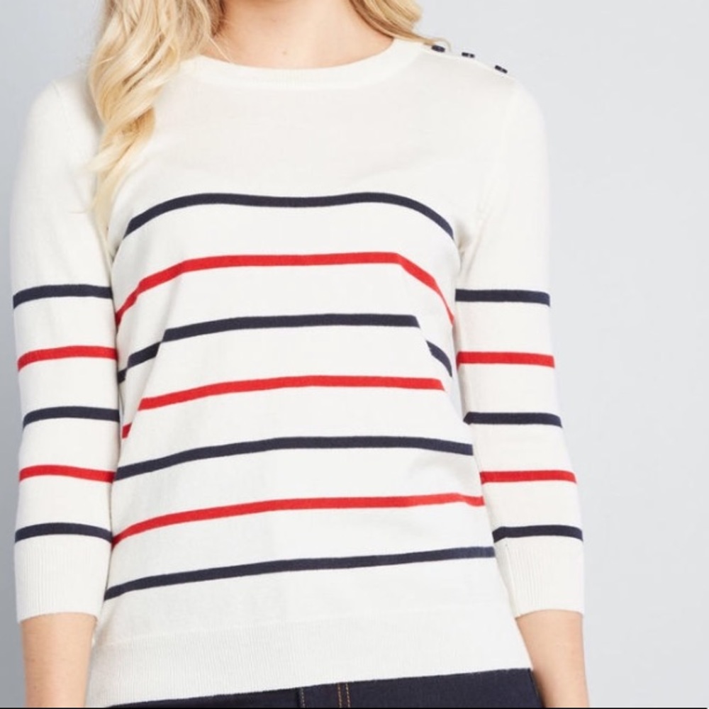 ModCloth charter school sweater striped NWT